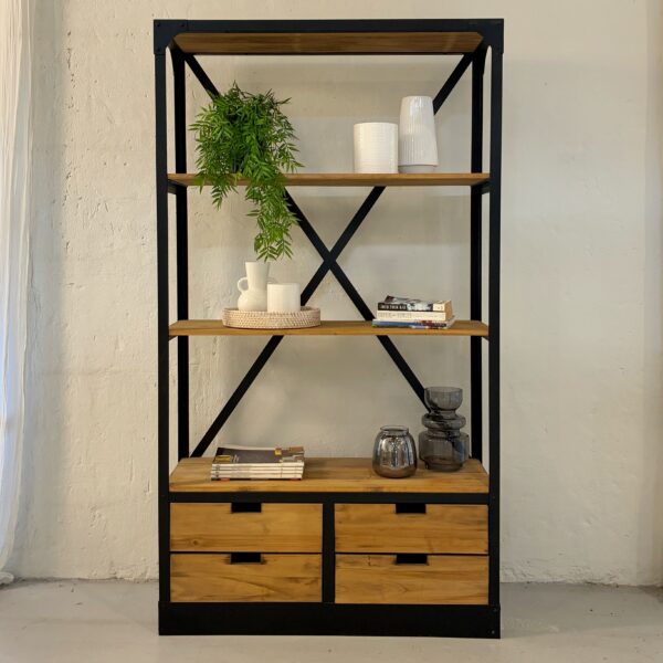 Estanteria Industrial de Hierro y Madera - Tupungato - Imagen 1