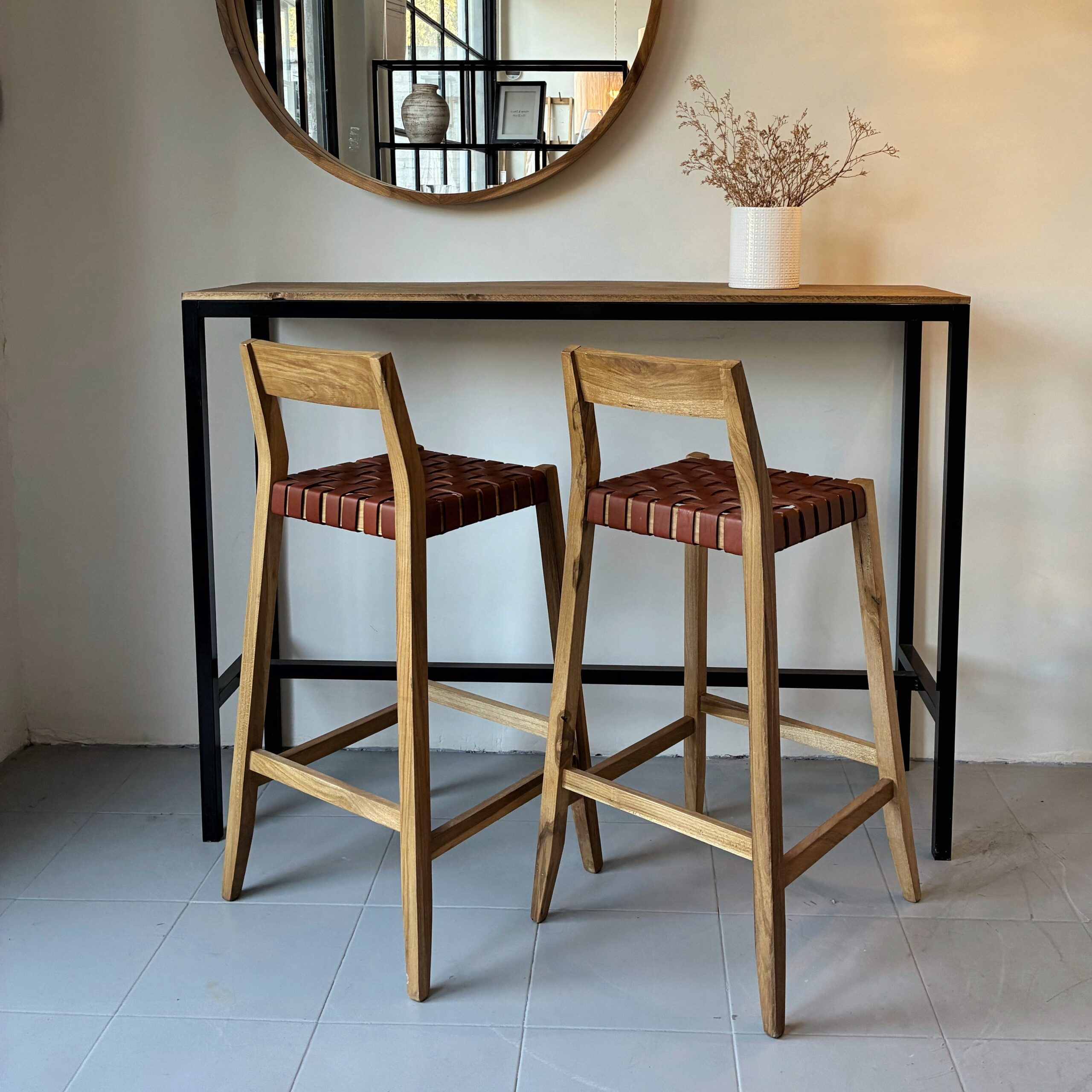 Banqueta Tulsa Cuero Suela Banqueta de Bar Tulsa - Imagen 1