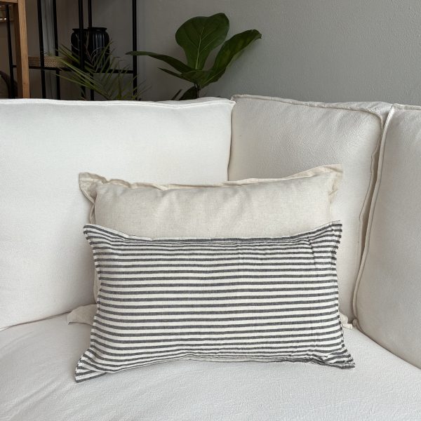 Almohadon Mil Rayas Gris Oscuro - Imagen 1